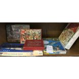A selection of vintage jigsaws including Stingray, Nasa panoramic puzzle etc.
