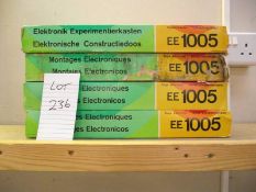 4 German Philips/Norelco electronic engineer kits EE1005, all sealed inside, boxes a/f,