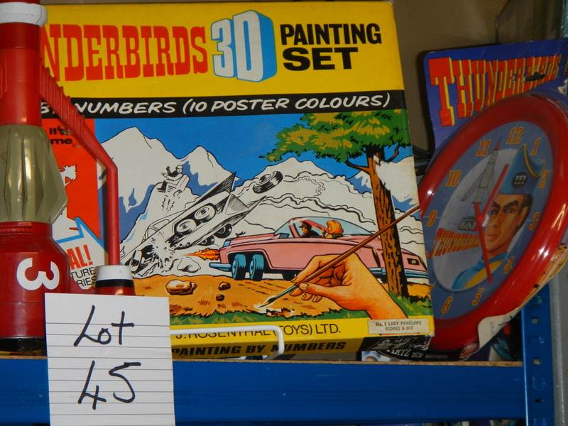A shelf of Thunderbird items including 3D painting set etc. - Image 3 of 3