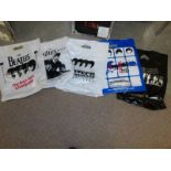 Five assorted Beatles related carrier bags.