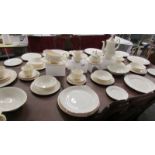 Approximately 54 piece of Royal Albert affinity gold pattern tea and dinner ware.