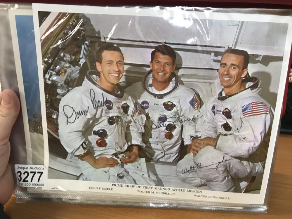 A large quantity of Apollo astronaut photo's, some signed but not authenticated.