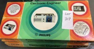 4 Philips EE1003 electronic engineering kits, may be missing some components, so being sold as seen,