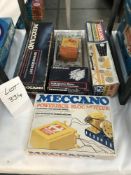 Meccano electric motors including power pack and various Meccano in 2 other boxes