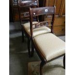 A pair of Victorian mahogany bedroom chairs.