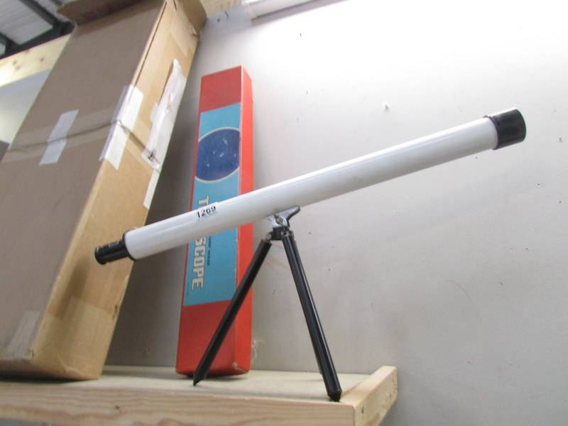 A boxed telescope.