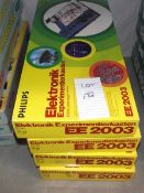 4 German Philips electronic kits EE2003, some components may be missing, being sold as seen.