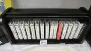 A Beatles zip carry case with set of 14 cassette tapes.