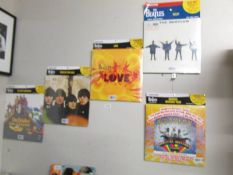 5 DeAgostini Beatles LP records.