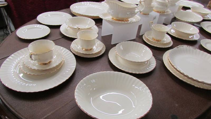 Approximately 54 piece of Royal Albert affinity gold pattern tea and dinner ware. - Image 3 of 3