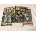 A quantity of Batman comics issues 251, 252, 253, 255, 262, 264, 284,