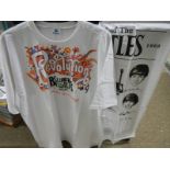 A Beatles revolution T shirt and a Hits of Beatles tea towel.