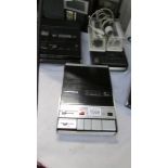 3 Grundig cassette players CR550, C4012, C403 and 3 mics, in working order.