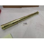 A 25 x 30 mm Four draw brass telescope.