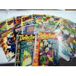 A quantity of comics including Superman & detective comics etc.