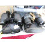 2 pairs of binoculars.