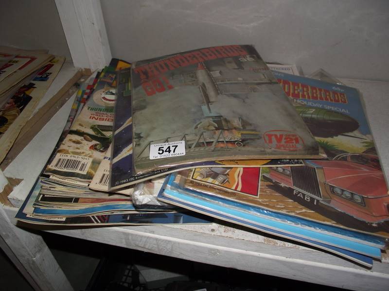 A quantity of Thunderbirds magazines.