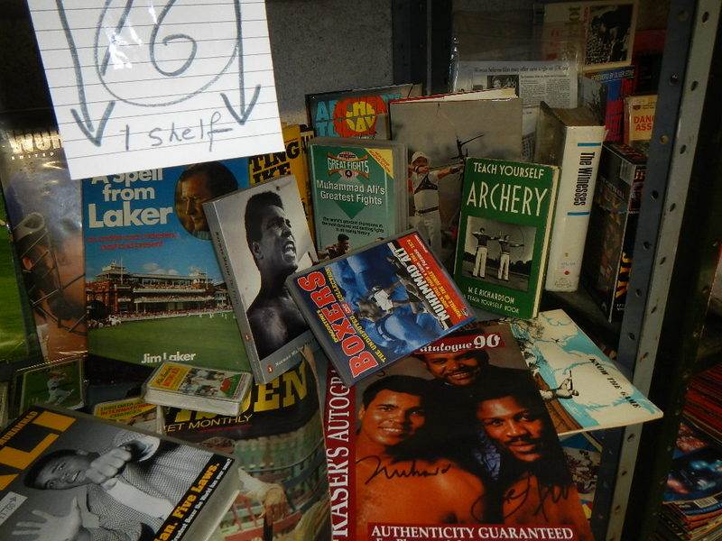 A shelf of sports related memorabilia including Archery, boxing, - Image 2 of 5