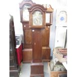 A small mahogany Grandfather clock. ****Condition report**** Face dial size; 31.