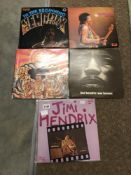 6 Jimi Hendrix LP records including Experience and More Experience.