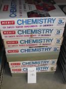 6 Merit chemistry sets, some components may be missing, being sold as seen.