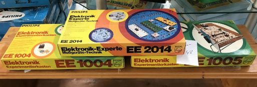 3 Philips electronic kits EE1004, EE1005 & EE2014 (1 sealed), others may be missing some components,