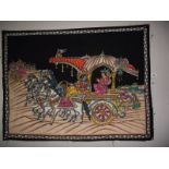A sequined Indian wall hanging