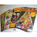 3 Adventure comics & a Teen Titans comic in good condition