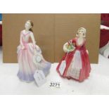 2 Royal Doulton figurines 'Janet' Hn1537 and 'Barbara' HN4862.