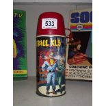 A 1960's Fireball-XL5 thermos flask