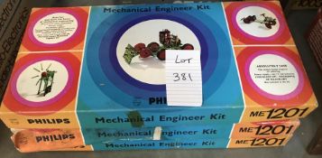 3 Philips mechanical engineer kits, ME1201, may be missing some components, so being sold as seen,