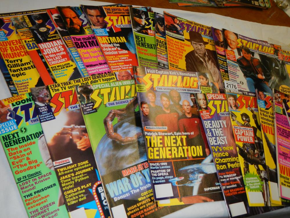 A quantity of Starlog magazines