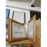 A replica of the original Elvis birth certificate and discharge papers front the Gracelands estate,