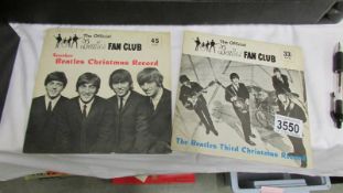 2 Beatles fan club Christmas records, LYN 757 and 948.