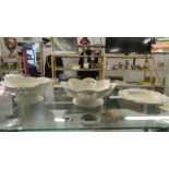 2 large Creamware dishes and a creamware plate.