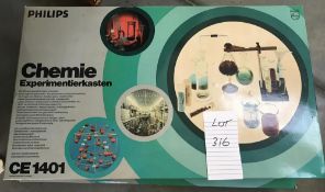 2 Philips (German) chemistry kits CE1401, may be missing some components, so being sold as seen,