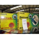 2 Philips (German) electronic sets EE2005, both sealed inside, being sold as seen,