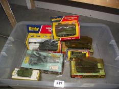 7 boxed Dinky military vehicles