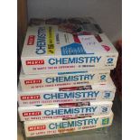 6 Merit chemistry sets, some components may be missing, being sold as seen.