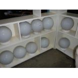 10 Industrial globe lamp shades.