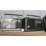 2 Grundig radio's, Satellit 1000, missing tone knob & on/off switch a/f,