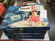 4 Philips Electronic engineer kits EE5, some components may be missing, so being sold as seen,