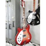 A left handed USA 360/12 Rickenbacker guitar with hard case (strings rusty but otherwise good).