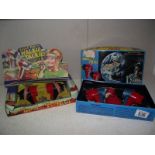 2 boxed Merit space patrol walkie talkies.