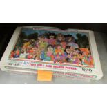 Two 1960's Beatles jigsaw puzzles with posters etc.