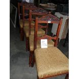 A set of 4 Edwardian chairs.