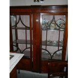 An Edwardian 2 door inlaid display cabinet.