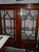 An Edwardian 2 door inlaid display cabinet.