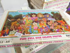 The Beatles Ilustrated lyrics puzzle in a puzzle, complete.