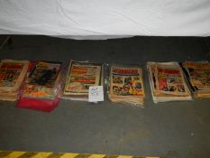 A large quantity of comics including Valiant, Tornado, TV Comic etc.